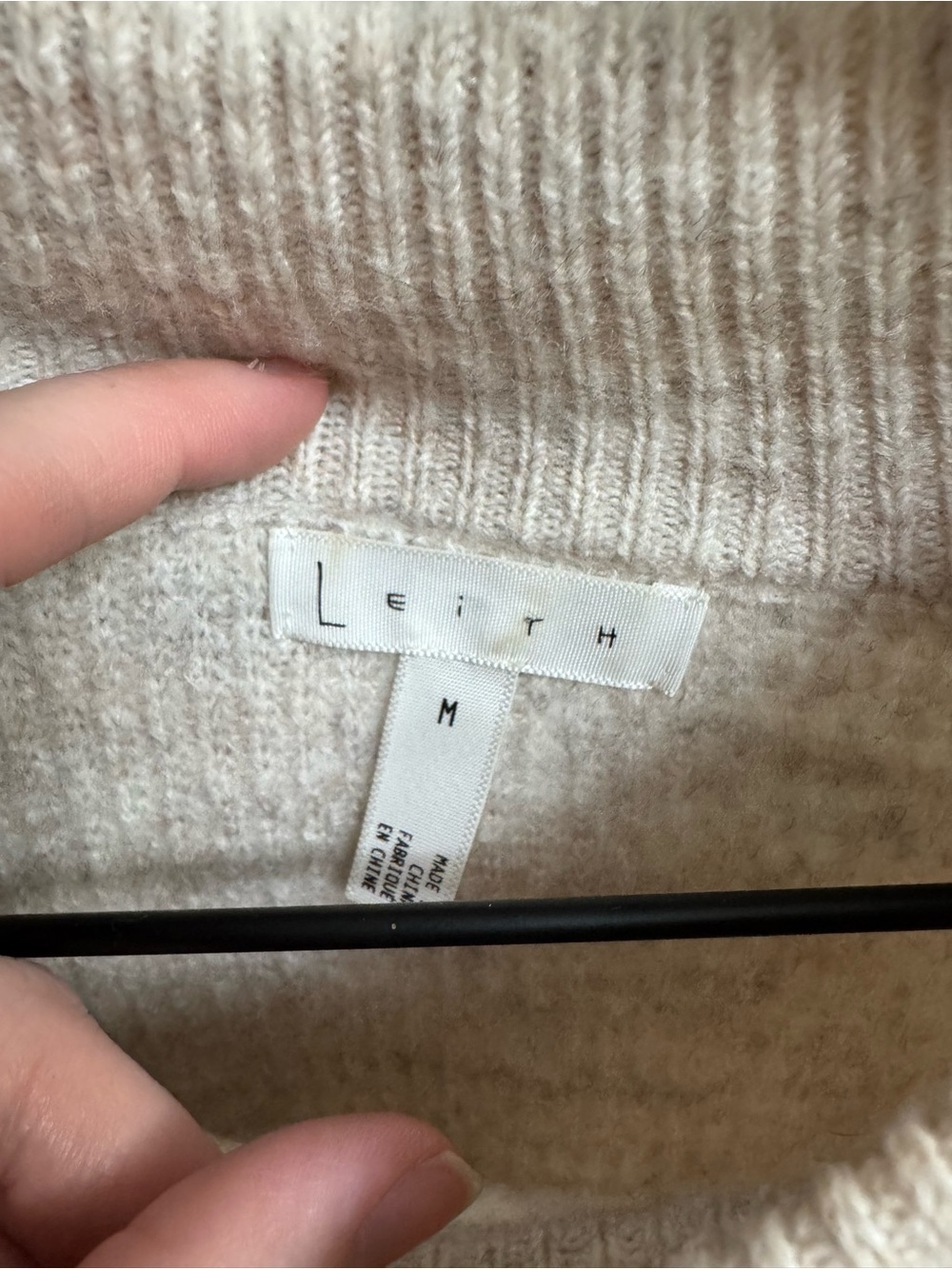 Cozy Ribbed Mock-Neck Sweater - Cream - Picture 5 of 8